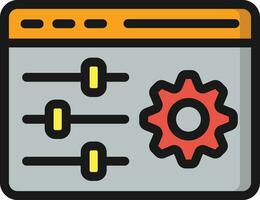 ilustración de diseño de icono de vector de configuración