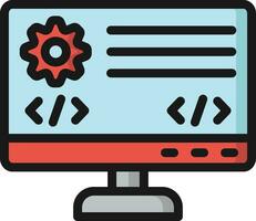 Backend Vector Icon Design Illustration