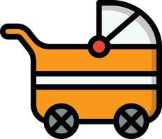 Baby Stroller Vector Icon Design Illustration