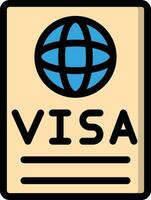 visa vector icono diseño ilustración