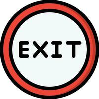 Exit Vector Icon Design Illustration