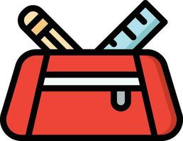 Pencil Case Vector Icon Design Illustration