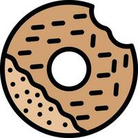 Ilustración de diseño de icono de vector de donut