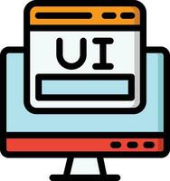 ilustración de diseño de icono de vector de diseño de interfaz de usuario