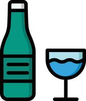 Wine Bottle Vector Icon Design Illustration