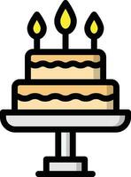 Birthday Cake Vector Icon Design Illustration