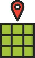 Grid location Vector Icon Design Illustration