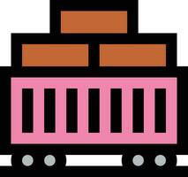 Cargo Train Vector Icon Design Illustration