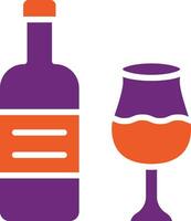 Wine bottle Vector Icon Design Illustration