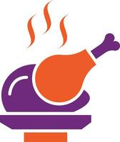 Fried chicken Vector Icon Design Illustration