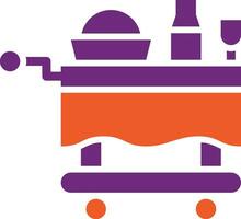 Food trolley Vector Icon Design Illustration