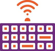 ilustración de diseño de icono de vector de teclado inalámbrico