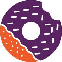 Ilustración de diseño de icono de vector de donut