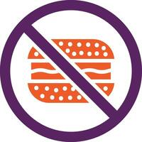 No Food Vector Icon Design Illustration