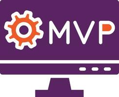 MVP Vector Icon Design Illustration