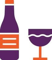 Wine Bottle Vector Icon Design Illustration