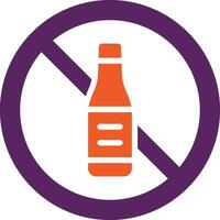 No Alcohol Vector Icon Design Illustration