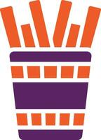 French Fries Vector Icon Design Illustration