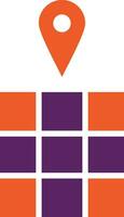Grid location Vector Icon Design Illustration