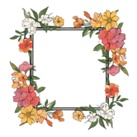 schön Blume Rahmen Clip Art - - ai generativ png