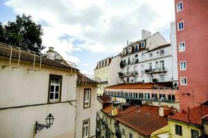 The buildings of the city photo