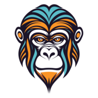 Monkey Head Clipart - Ai Generative png