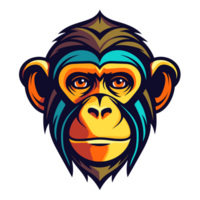 Monkey Head Clipart - Ai Generative png