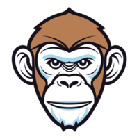 Monkey Head Clipart - Ai Generative png