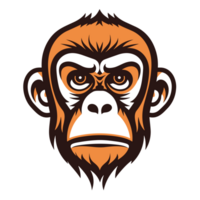 Monkey Head Clipart - Ai Generative png