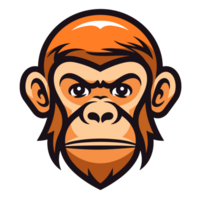 Monkey Head Clipart - Ai Generative png