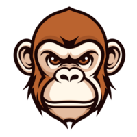 Monkey Head Clipart - Ai Generative png