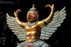 A traditional sculpture with wings photo