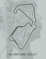 Silverstone car race Circuit United Kingdom vector