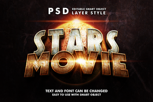 cinématique modifiable texte effet psd