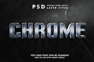 metall redigerbar text effekt psd