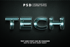 Tech Editable Text Effect psd