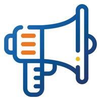Megaphone Icon. Digital marketing concept. Outline color icon vector