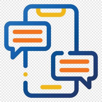 mensaje icono. digital márketing concepto. contorno color icono vector