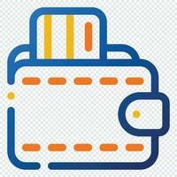 Wallet Icon. Digital marketing concept. Outline color icon vector