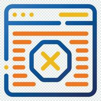 Ad Blocker Icon. Digital marketing concept. Outline color icon vector