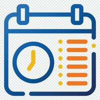 Schedule Icon. Digital marketing concept. Outline color icon vector