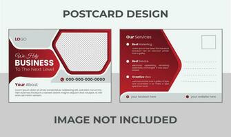 Vector corporate postcard template design.