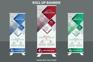 Vector professional business roll up banner design template