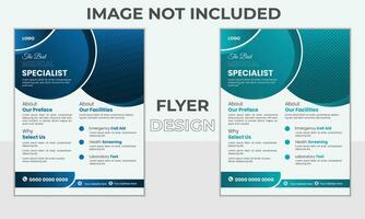 Vector medical healthcare flyer template.