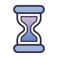 Vector the hourglass is running out of time end of deadline