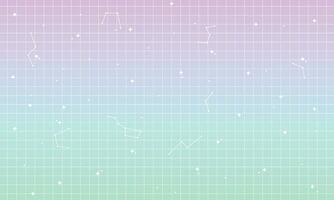 Vector pastel memphis blog banner template. with white retro stars abstract background in y2k aesthetic