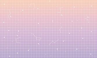 Vector pastel memphis blog banner template. with white retro stars abstract background in y2k aesthetic