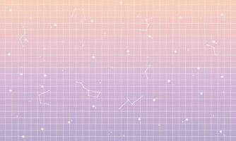 Vector pastel memphis blog banner template. with white retro stars abstract background in y2k aesthetic