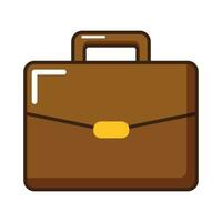 Vector illustration of briefcase on white background