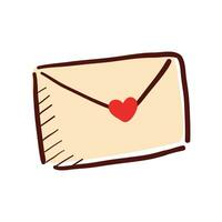 Vector love letter valentines day icon